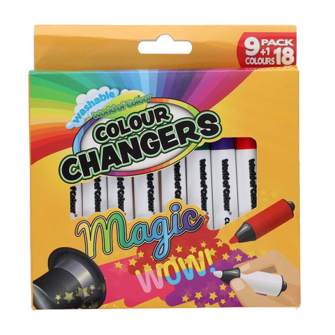 Colour Changers Magic Markers Pack of 9 - 18 Colours In Total-Arts & Crafts,Drawing & Easels,Early Arts & Crafts,Learning Difficulties,Nurture Room,Primary Arts & Crafts,Primary Literacy,Stationery,Stock-Learning SPACE