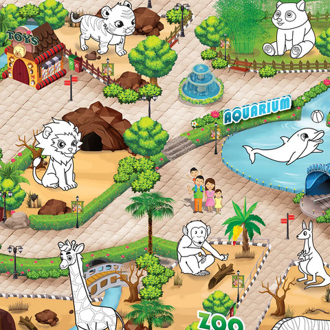 Colour N Wipe Mark Making Zoo Playmat, Learning SPACE