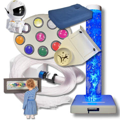 Connect Pro Sensory Room Basic Set + Beanbag Plinth and Extras-Sensory toy-Connect Pro,excell2,Fibre Optic Lighting,Home Sensory Bundles,Ready Made Sensory Rooms,Sensory Boxes,Stock-Learning SPACE