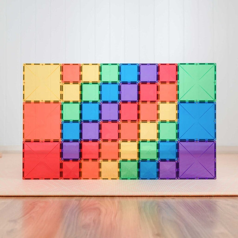Connetix Rainbow Square Pack – 42 Piece Set, Learning SPACE