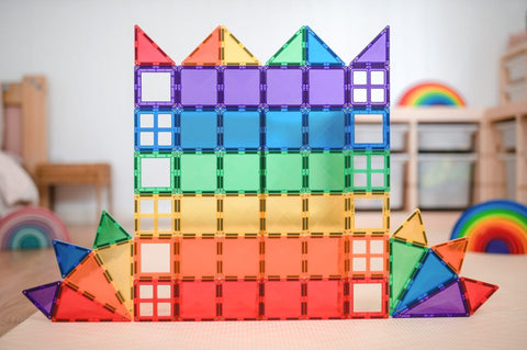 Connetix Rainbow Starter Pack – 60 Piece Set-Connetix Tiles,Engineering & Construction,Fine Motor Skills,Gifts For 3-5 Years Old,S.T.E.M-Learning SPACE