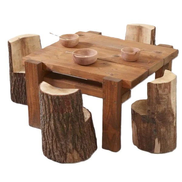 Cosy Country Cafe Set - Outdoor Mud Kitchen Seating for Four-Coffee table,Cosy Direct,Messy Play,Modular Seating,Mud Kitchen,Outdoor Furniture,Outdoor Seating,Seating,Table & Chair Set,Toddler Seating,Wellbeing Furniture-Learning SPACE
