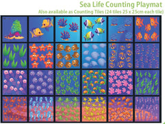 Counting and Number Themed Playmats and Tiles, Sea Life 1m x 1.5m Platmat Counting Learning SPACE