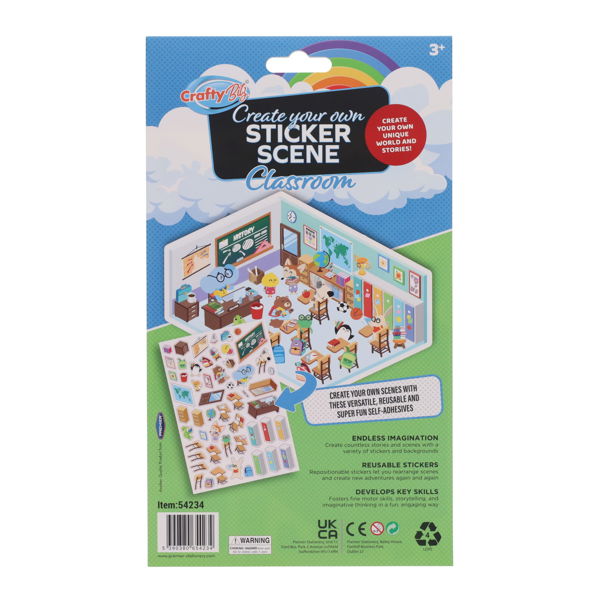 Crafty Bitz Create Your Own Sticker Scene, Decorative Stickers Learning SPACE