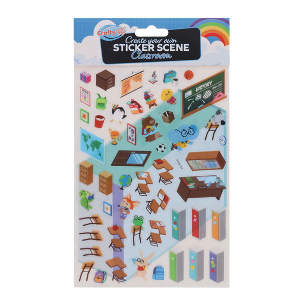 Crafty Bitz Create Your Own Sticker Scene, Classroom Decorative Stickers Learning SPACE