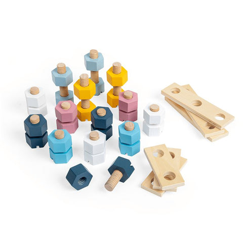 Crate of Wooden Nuts and Bolts, Learning SPACE