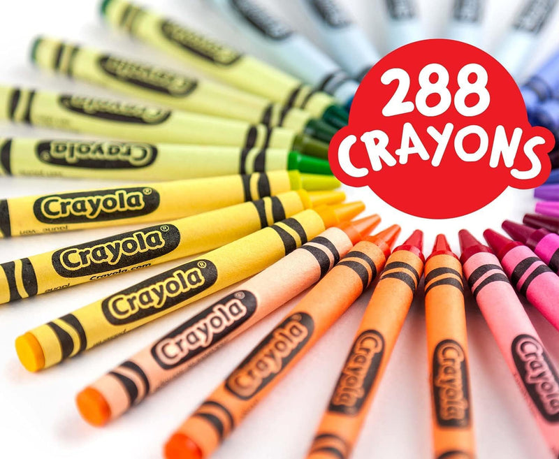 Crayola 288-Piece Crayon Set – 72 Assorted Colours, Learning SPACE