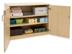 Cupboard with 2 Adjustable Shelves - Bubble Gum Range-Cupboards,Cupboards With Doors,Dropship,Wellbeing Furniture-Maple-MAP750C-Learning SPACE