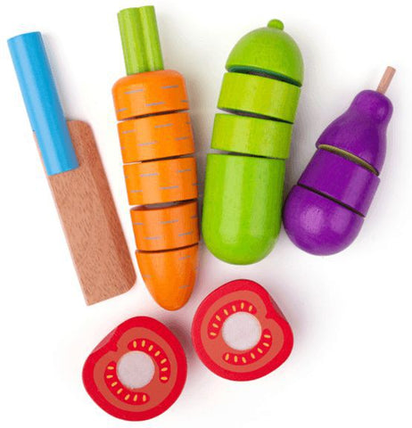 Cutting Vegetables Chef Set - PlayFood-Bigjigs Toys,Calmer Classrooms,Feeding Skills,Gifts For 2-3 Years Old,Imaginative Play,Kitchens & Shops & School,Play Food,SCOTEXCEL,Stock-Learning SPACE