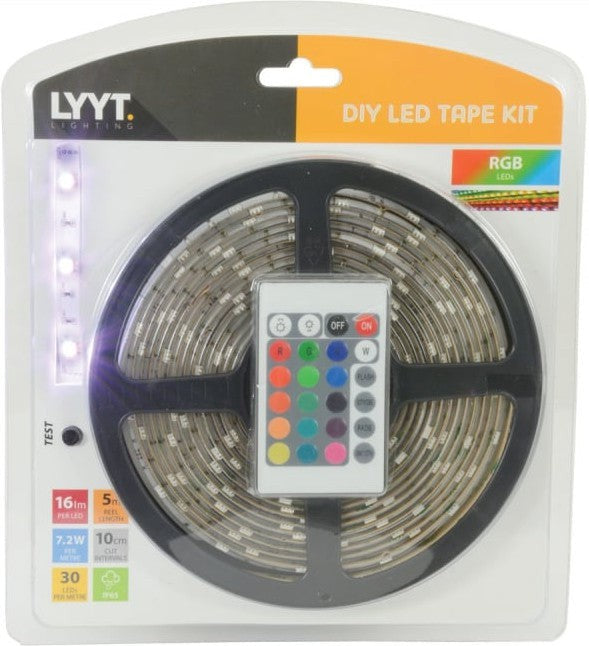 DIY LED Tape - 5m Multi Coloured Lighting, Learning SPACE
