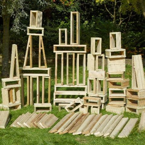 Deckciting Blocks Builders Yard Pack (75Pk), Building Toys Learning SPACE
