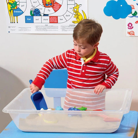 Desk Top Water Tray Stand with Clear Water Activity Tray, Learning SPACE
