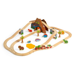 Dinosaur Railway Set-Bigjigs Toys,Cars & Transport,Dinosaurs. Castles & Pirates,Train,Wooden Toys-Learning SPACE
