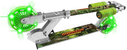 Dinosaur Scooter with 2 Light Up Wheels - Includes Helmet & Pad Set-Calmer Classrooms,Dinosaurs. Castles & Pirates,Early Years. Ride On's. Bikes. Trikes,Exercise,Gifts For 3-5 Years Old,Imaginative Play,Ride & Scoot,Ride On's. Bikes & Trikes,Scooters,Stock,Tobar Toys-Learning SPACE