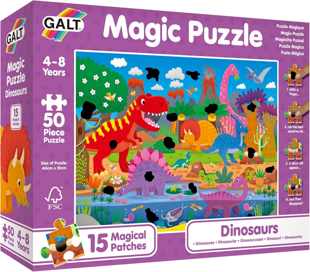 Dinosaurs Magic Puzzle - 50 Piece Jigsaw Puzzle, Learning SPACE