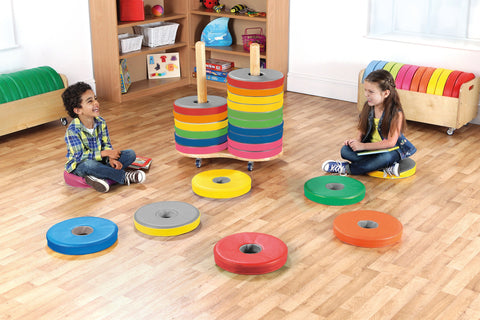Donut™ Multi-Seat Trolley with 24 Cushions-Classroom Furniture,Classroom Packs,Dropship,Mats,Mats & Rugs,Sit Mats-Learning SPACE