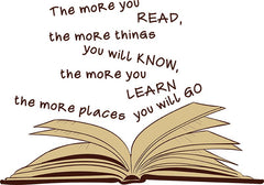 Dr Seuss Reading Quote Sticker, 30x21 cm Learning SPACE