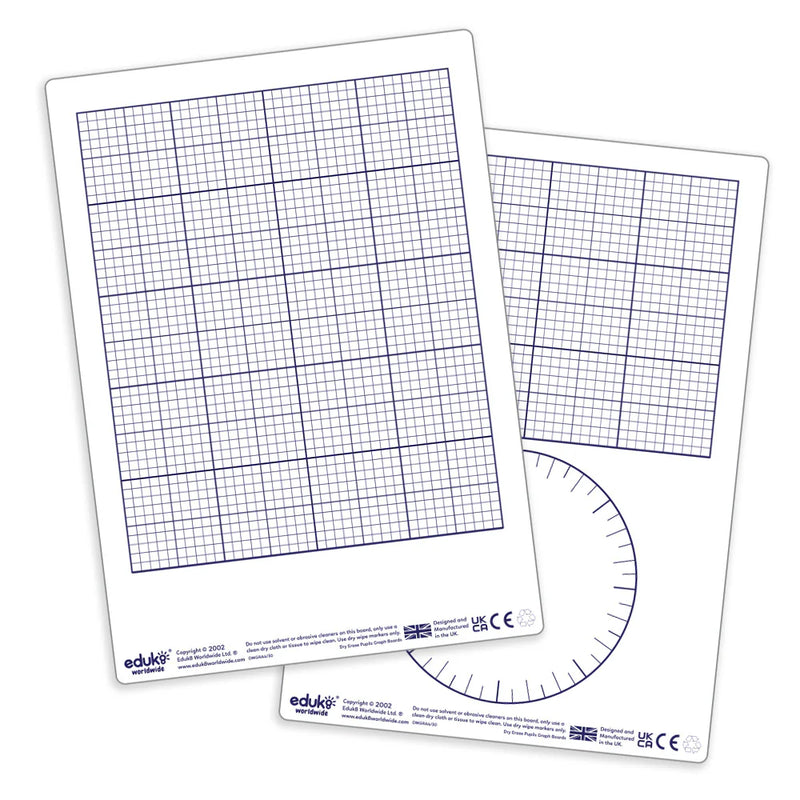 Dry Erase Graph Boards A4 Pack of 30, Learning SPACE