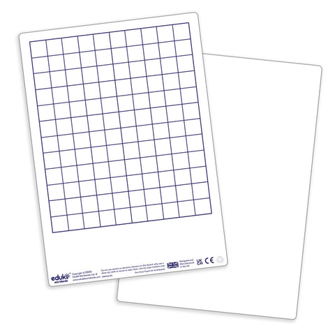 Dry Erase Pupils Grid Boards (Pack Of 30), Learning SPACE