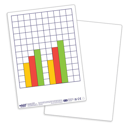 Dry Erase Pupils Grid Boards (Pack Of 30), Learning SPACE
