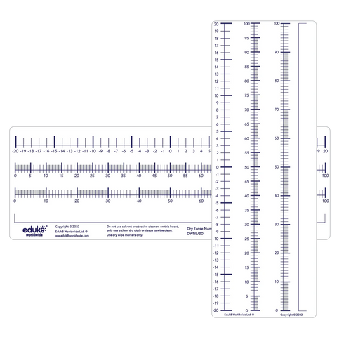 Dry Erase Pupils Number Lines Pack of 30, Learning SPACE