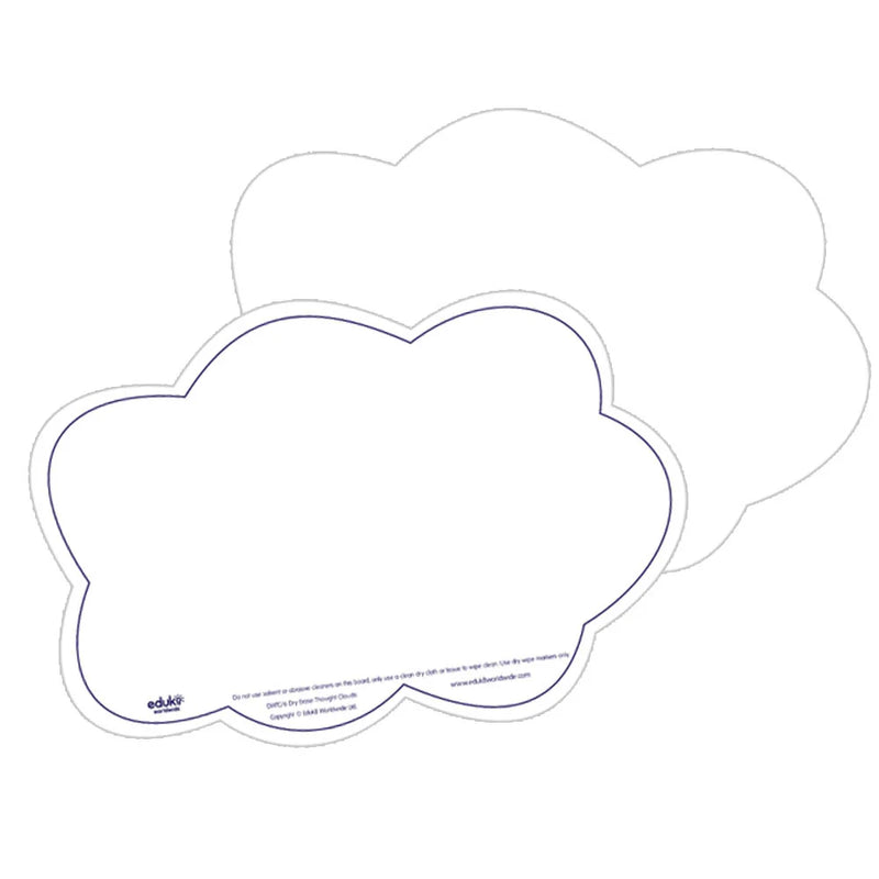 Dry Erase Thought Clouds Pack of 6, Learning SPACE