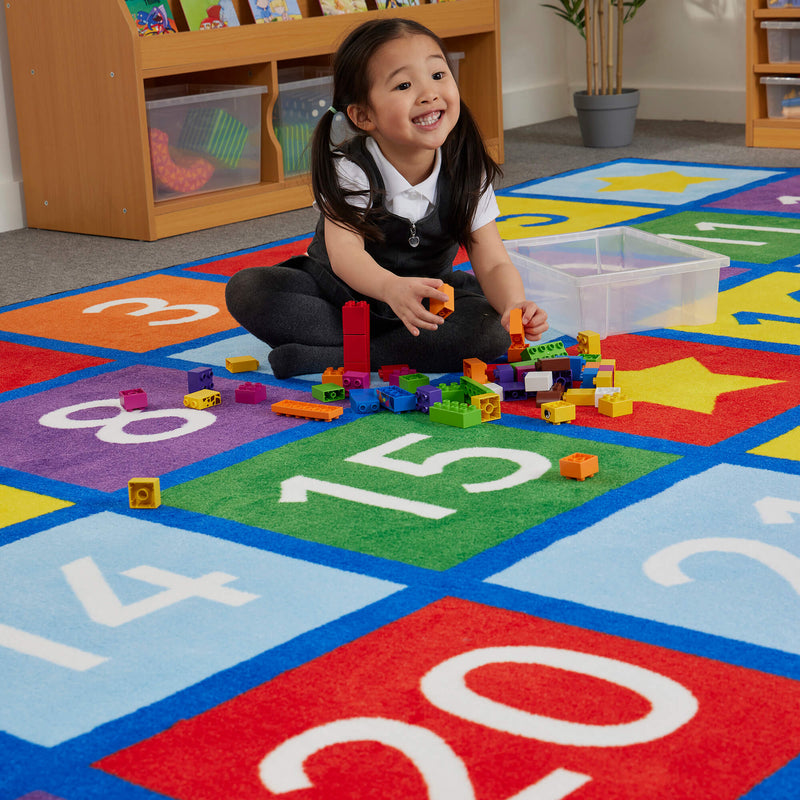Early Years Indoor Large Numbers Rug (2.57x3.6m), Learning SPACE
