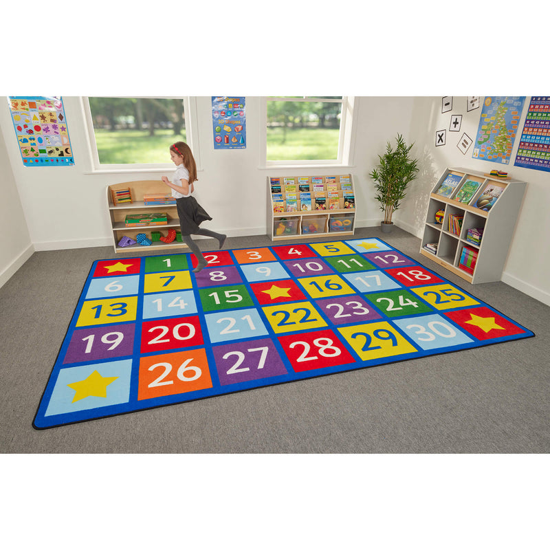 Early Years Indoor Large Numbers Rug (2.57x3.6m), Learning SPACE
