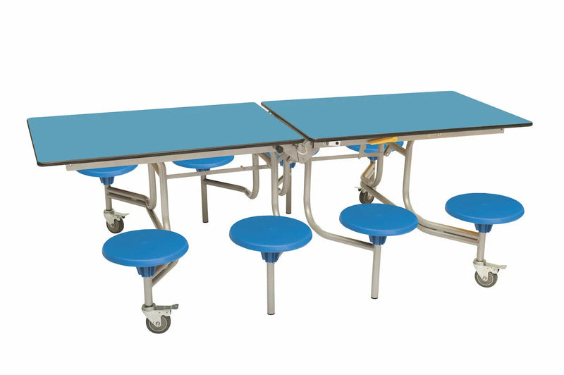 Eight Seat Rectangular Mobile Folding Table - Suitable for age group 11 years to adult, Learning SPACE