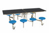 Eight Seat Rectangular Mobile Folding Table - Suitable for age group 11 years to adult, Black Blue Learning SPACE