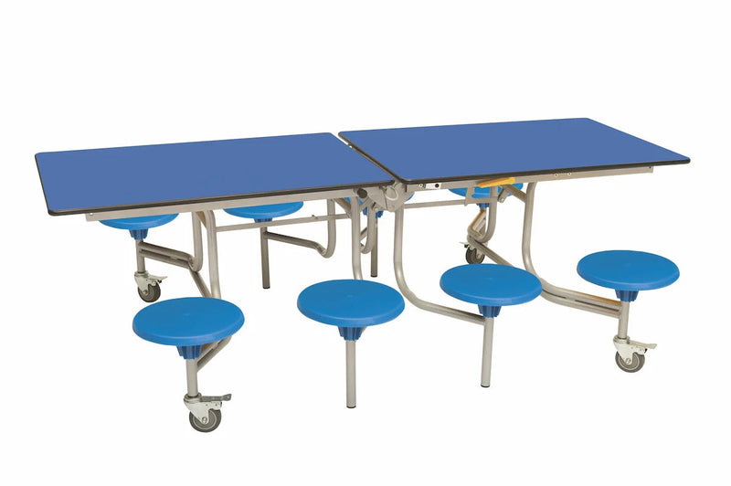 Eight Seat Rectangular Mobile Folding Table - Suitable for age group 11 years to adult, Royal Blue Learning SPACE