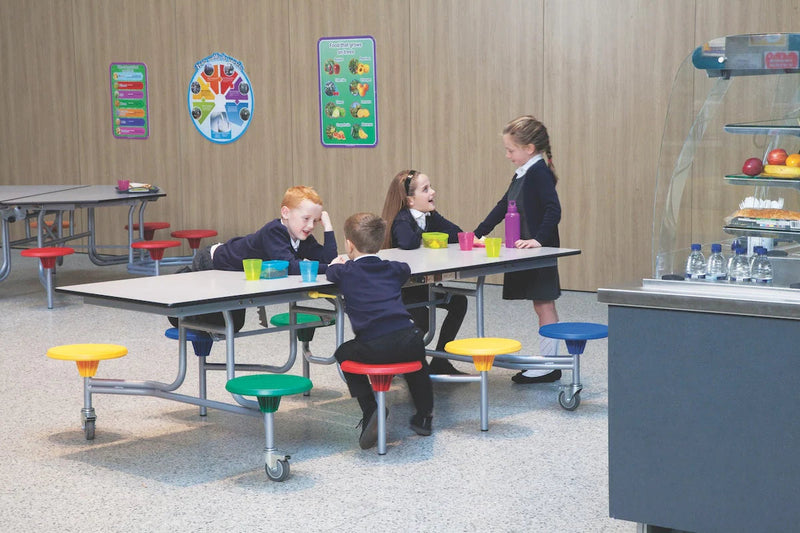 Eight Seat Rectangular Mobile Folding Table - Suitable for age group 7 – 11 years, Learning SPACE