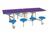 Eight Seat Rectangular Mobile Folding Table - Suitable for age group 7 – 11 years, Purple Blue Learning SPACE