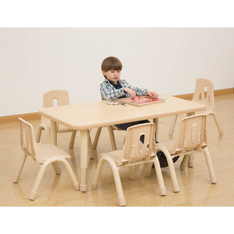 Elegant Height Adjustable Rectangular Table (4 or 6 Seats), Learning SPACE