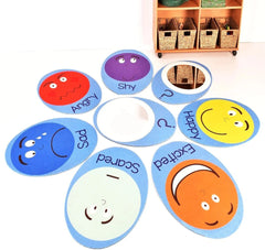 Emotions Pads with Mirrors - Set of 8-Additional Need,AllSensory,Bullying,Calmer Classrooms,Calming & Anxiety,Classroom Packs,Dropship,Emotions & Self Esteem,Helps With,PSHE,Sensory,sensory activity,Sensory Flooring,Sensory Mirrors,Sensory Seeking,Social Emotional Learning,Social Stories & Games & Social Skills,Stock-Learning SPACE