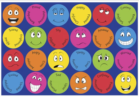 Emotions™ Interactive Rectangular 3x2m Carpet-Additional Need,Calmer Classrooms,Calming & Anxiety,Dropship,Emotions & Self Esteem,Helps With,Kit For Kids,Mats & Rugs,Multi-Colour,Placement Carpets,Rectangular,Rugs,Social Emotional Learning,Social Stories & Games & Social Skills,Wellbeing Furniture-Learning SPACE