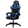 Ergonomic Leather Gaming Chair, Black Blue Learning SPACE