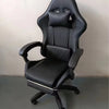 Ergonomic Leather Gaming Chair, All Black Learning SPACE