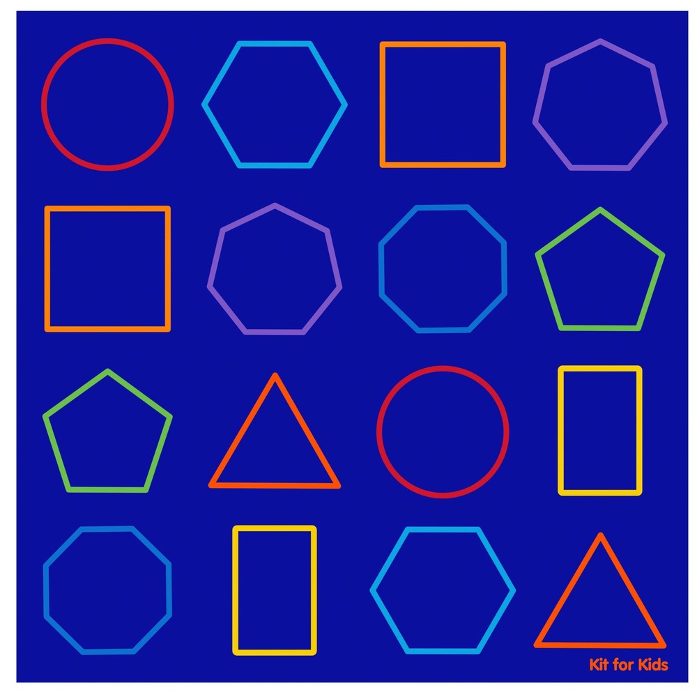 Essentials Rainbow Geometric 2x2m Carpet-Dropship,Kit For Kids,Mats & Rugs,Neutral Colour,Placement Carpets,Rugs,Square,Wellbeing Furniture-Learning SPACE