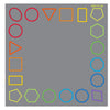 Essentials Rainbow Geometric Border 2x2m Carpet, Learning SPACE