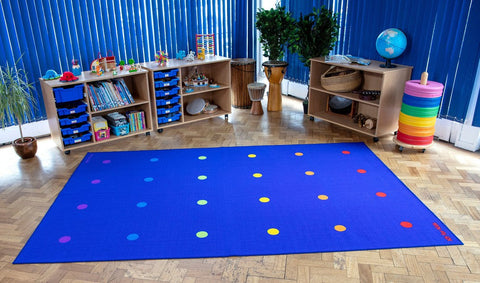 Essentials Rainbow Spots Indoor/Outdoor 3x2m Carpet, Learning SPACE