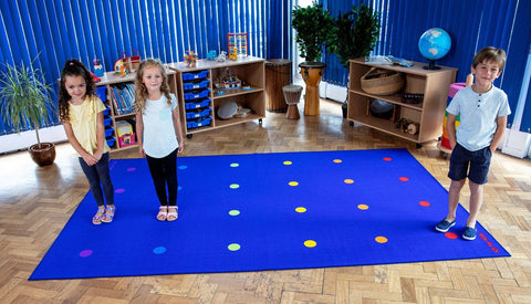 Essentials Rainbow Spots Indoor/Outdoor 3x2m Carpet, Learning SPACE