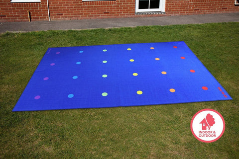 Essentials Rainbow Spots Indoor/Outdoor 3x2m Carpet, Learning SPACE