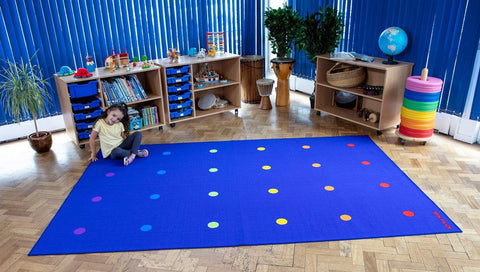 Essentials Rainbow Spots Indoor/Outdoor 3x2m Carpet, Learning SPACE