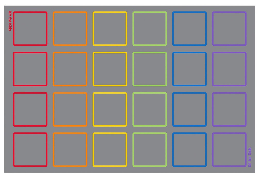 Essentials Rainbow Squares Indoor/Outdoor 3x2m Carpet, Learning SPACE