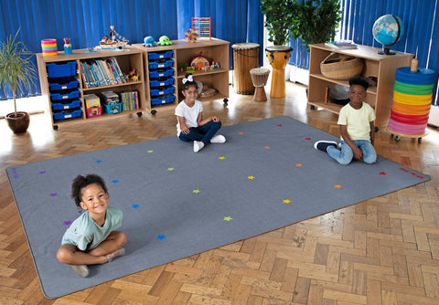 Essentials Rainbow Stars Indoor/Outdoor 3x2m Carpet-Dropship,Kit For Kids,Mats & Rugs,Natural,Neutral Colour,Placement Carpets,Rectangular,Rugs,Wellbeing Furniture-Learning SPACE
