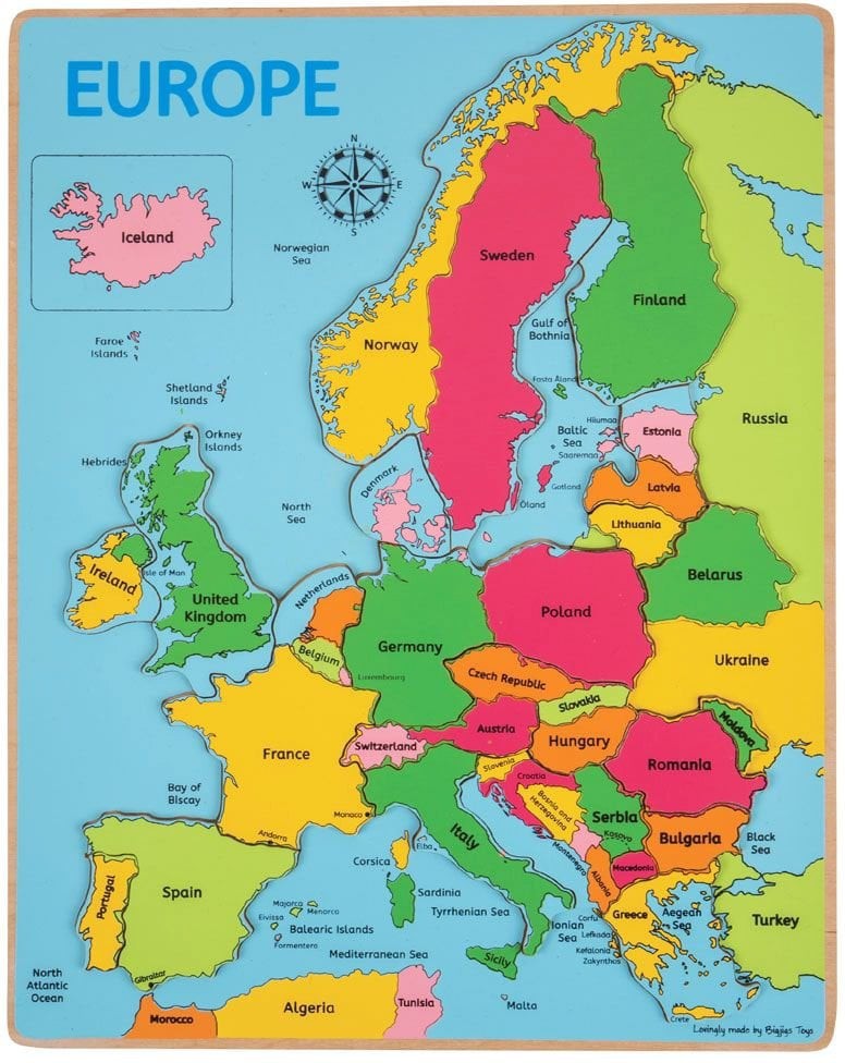 Europe Inset Puzzle, Learning SPACE