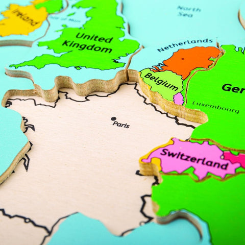 Europe Inset Puzzle-13-99 Piece Jigsaw,Bigjigs Toys,Games & Toys,Learning Activity Kits,SCOTEXCEL,Stock,Wooden Toys,World & Nature-Learning SPACE