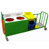 Extended Panelled Front Clearing Trolley With Tray Storage, Learning SPACE