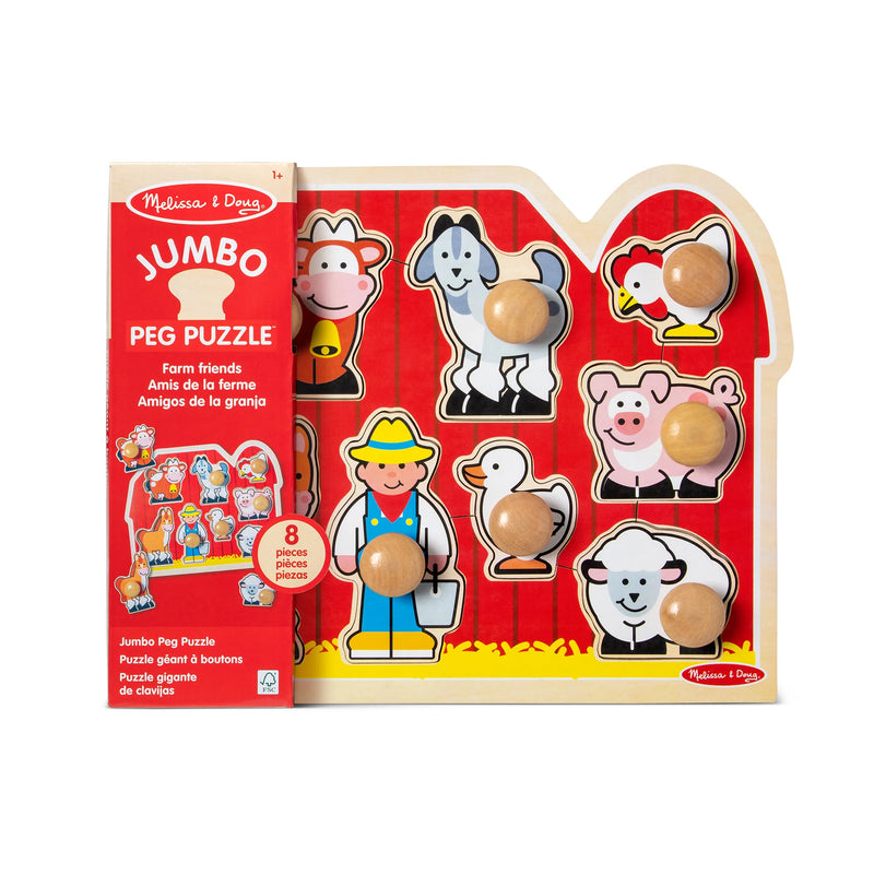 Farm Friends Large Peg Puzzle, Learning SPACE